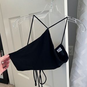 White fox Boutique black Crop